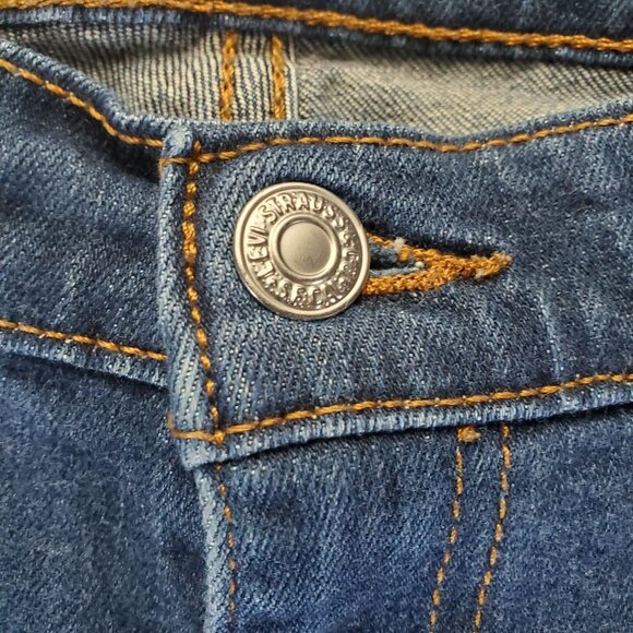 Levis Jeans Womens 16 Blue 529 Curvy Boot Cut Stretch Denim - Picture 11 of 13